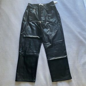 Abercrombie Curve Love Black Leather pants